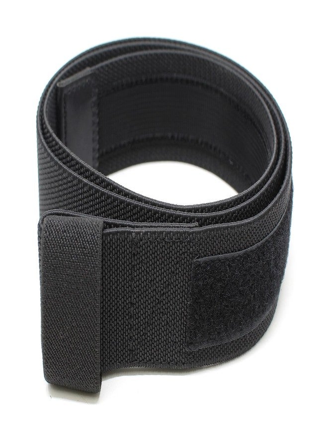 BC Belts حزام نايلون أسود مرن من بي سي بيلتس مع إغلاق قابل للتعديل بخطاف وحلقة - بدون مشبك أو معدن ومعتمد من إدارة أمن النقل (أسود - مقاس XL) - Image 3